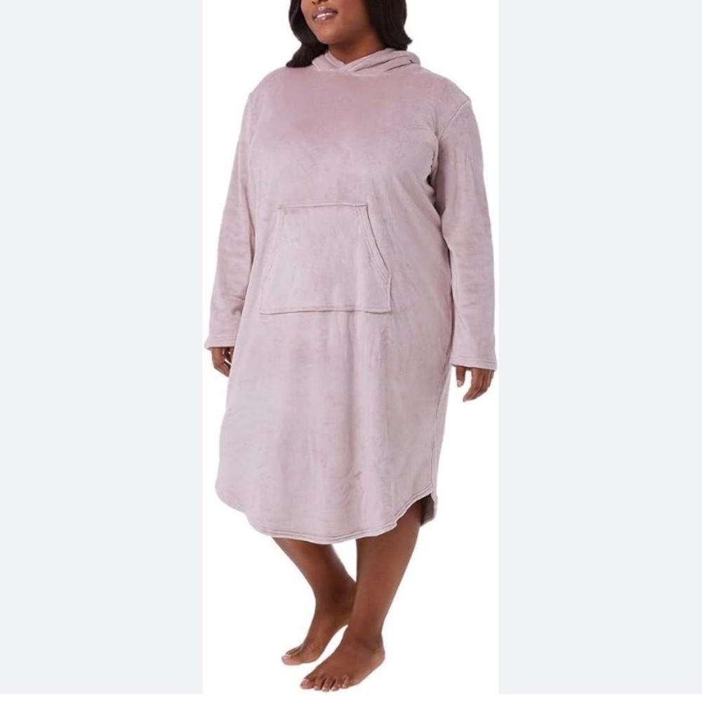 32 DEGREES Heat/NWOTWomen's Hooded Cozy Plush Sleep Lounger L/XL LAVENDER PEARL